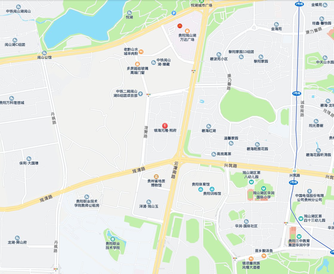 公司位置地图 · 观山湖区银海元隆熙府